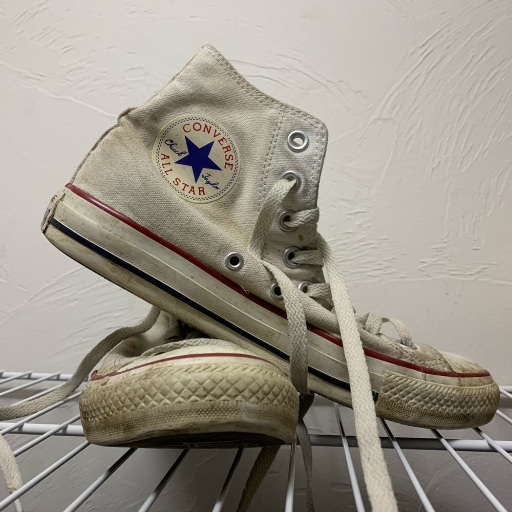 White high-top Converse